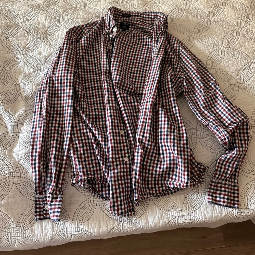 Jcrew checkered shirt 100% cotton. Excellent condition